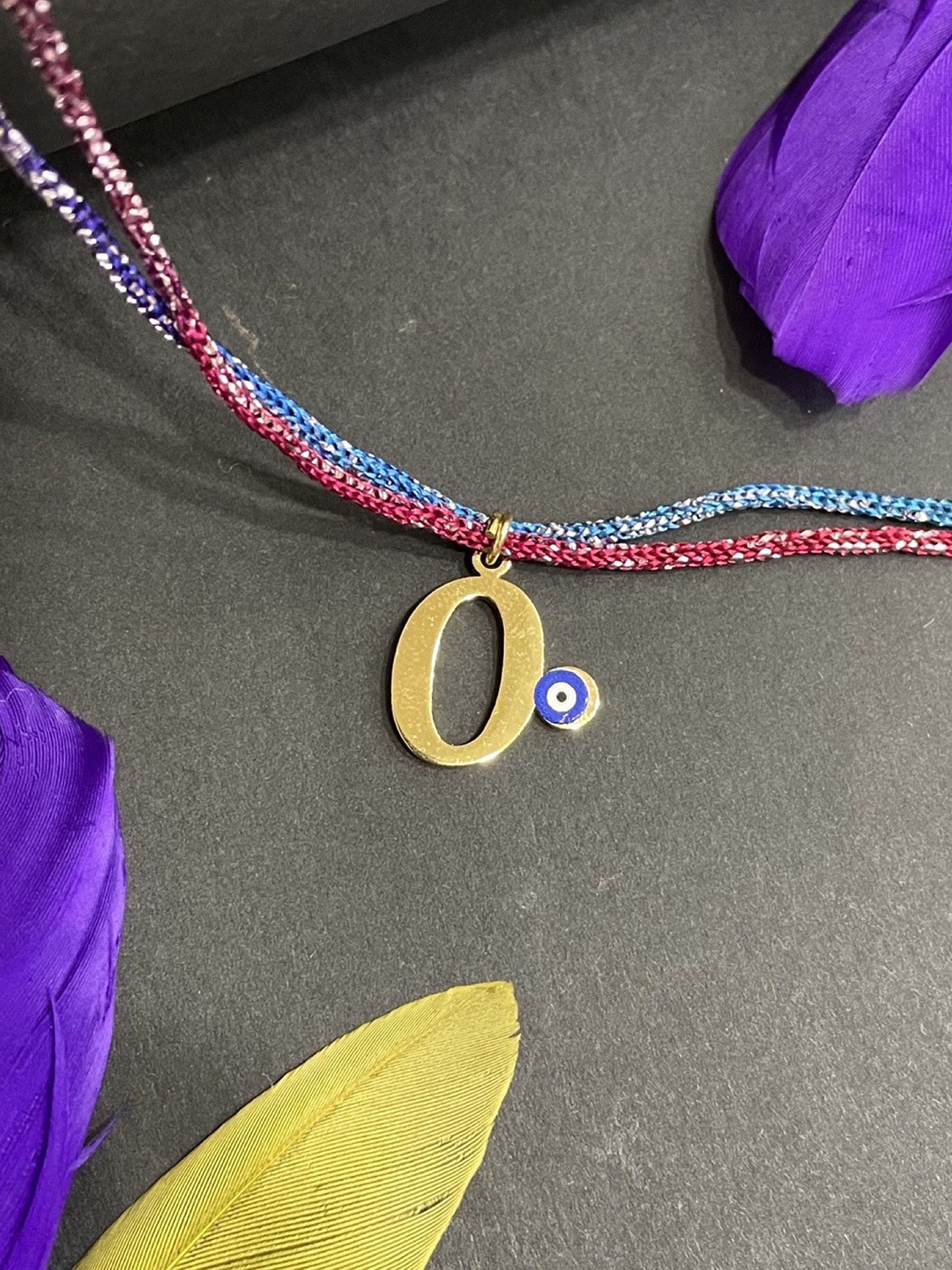 Digital Dress Room Gold Plated Evil Eye Thread Rakhi