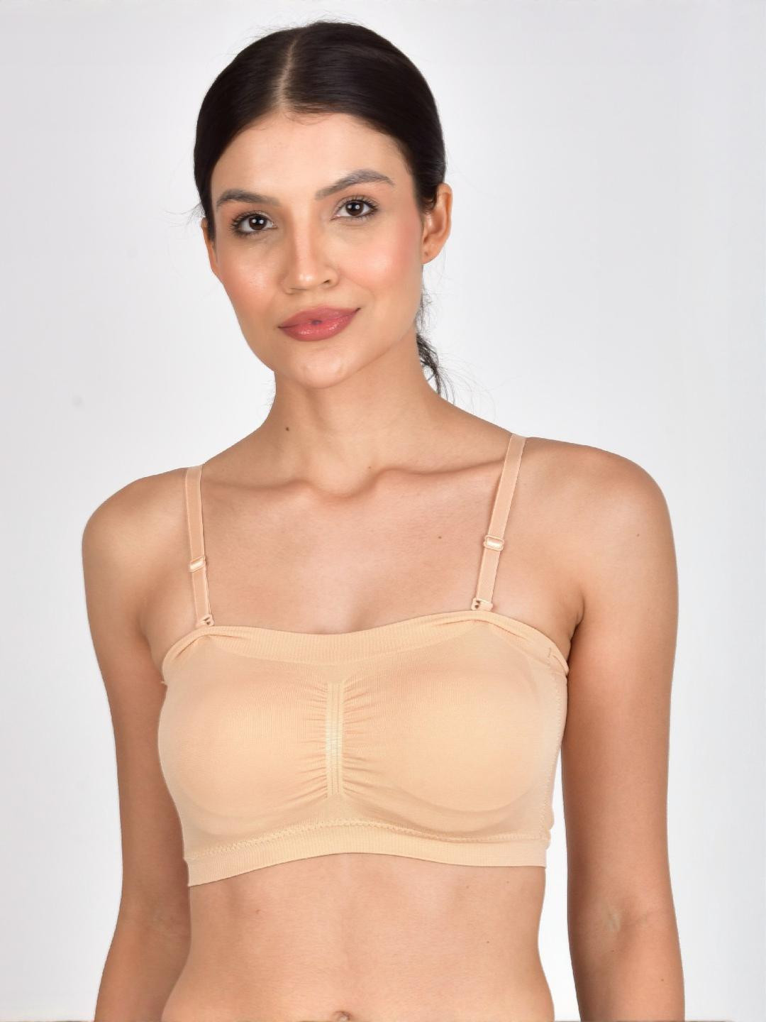 Tomkot Strapless Bras for Women Wireless Non-Slip Seamless Skin Tube Bra with Straps