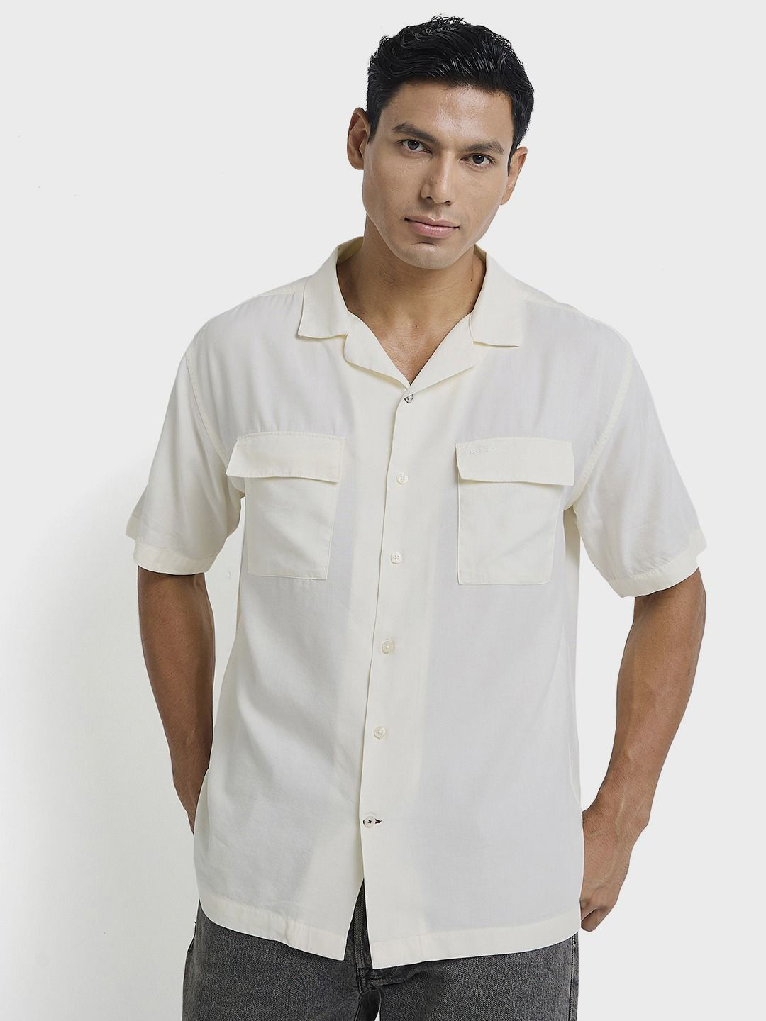 BEN SHERMAN Classic Cuban Collar Cotton Casual Shirt