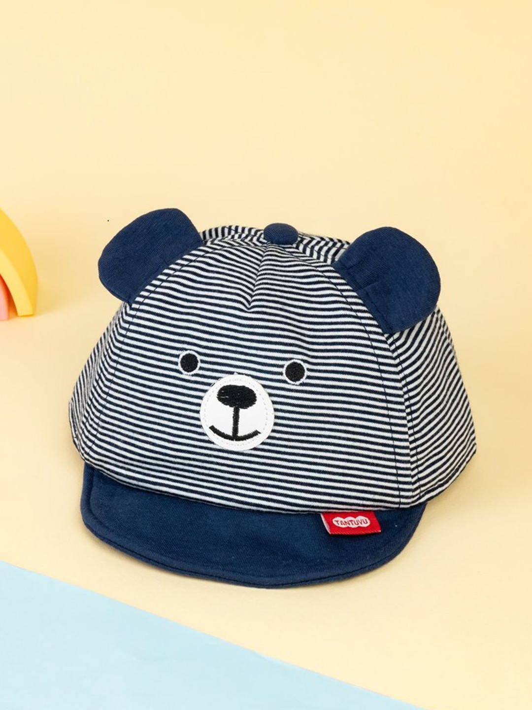KICKS & CRAWL Kids Cotton Self Design Baseball Cap