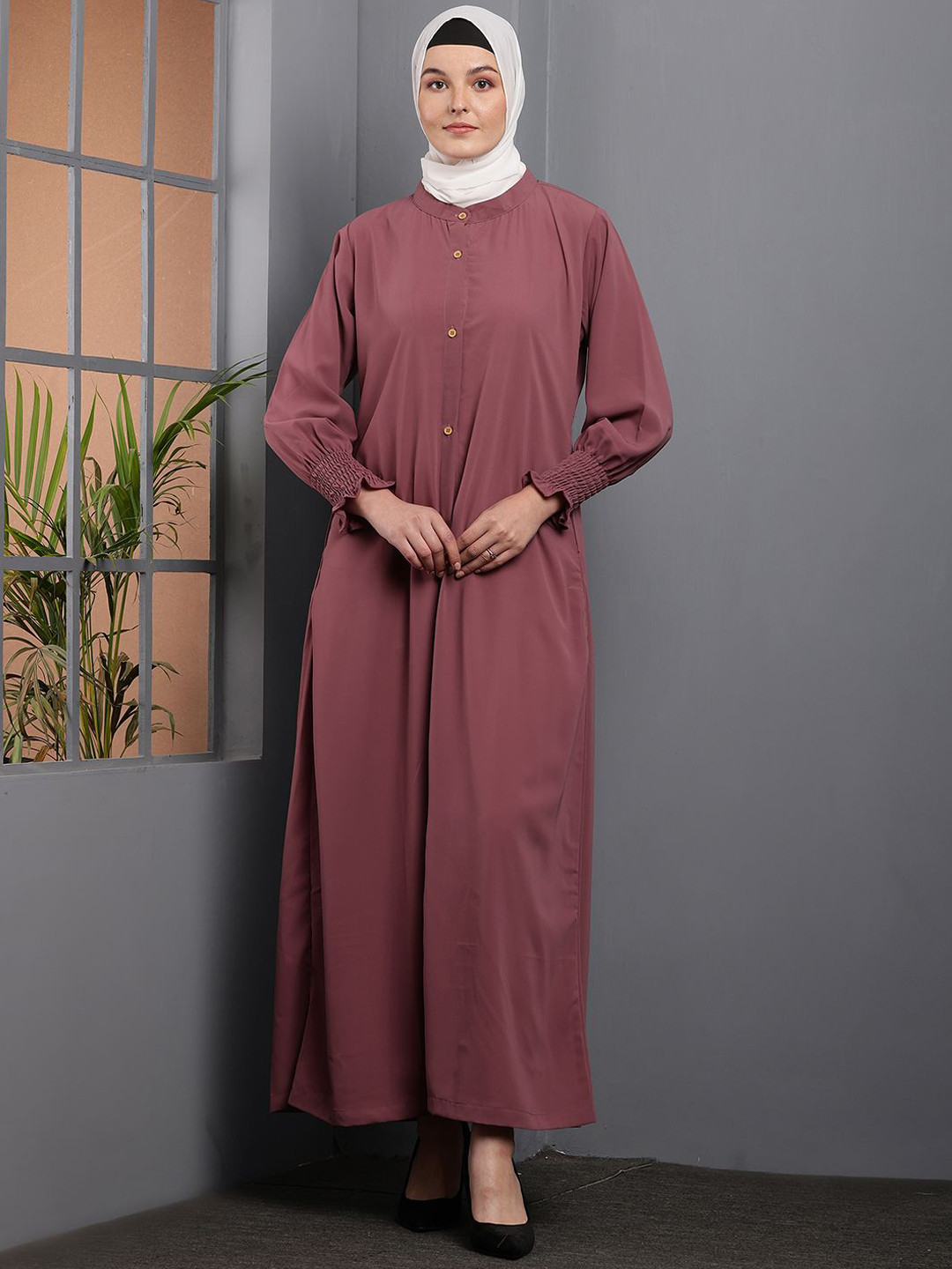 Tawakkul Clothes Band Collar Abaya Burqa