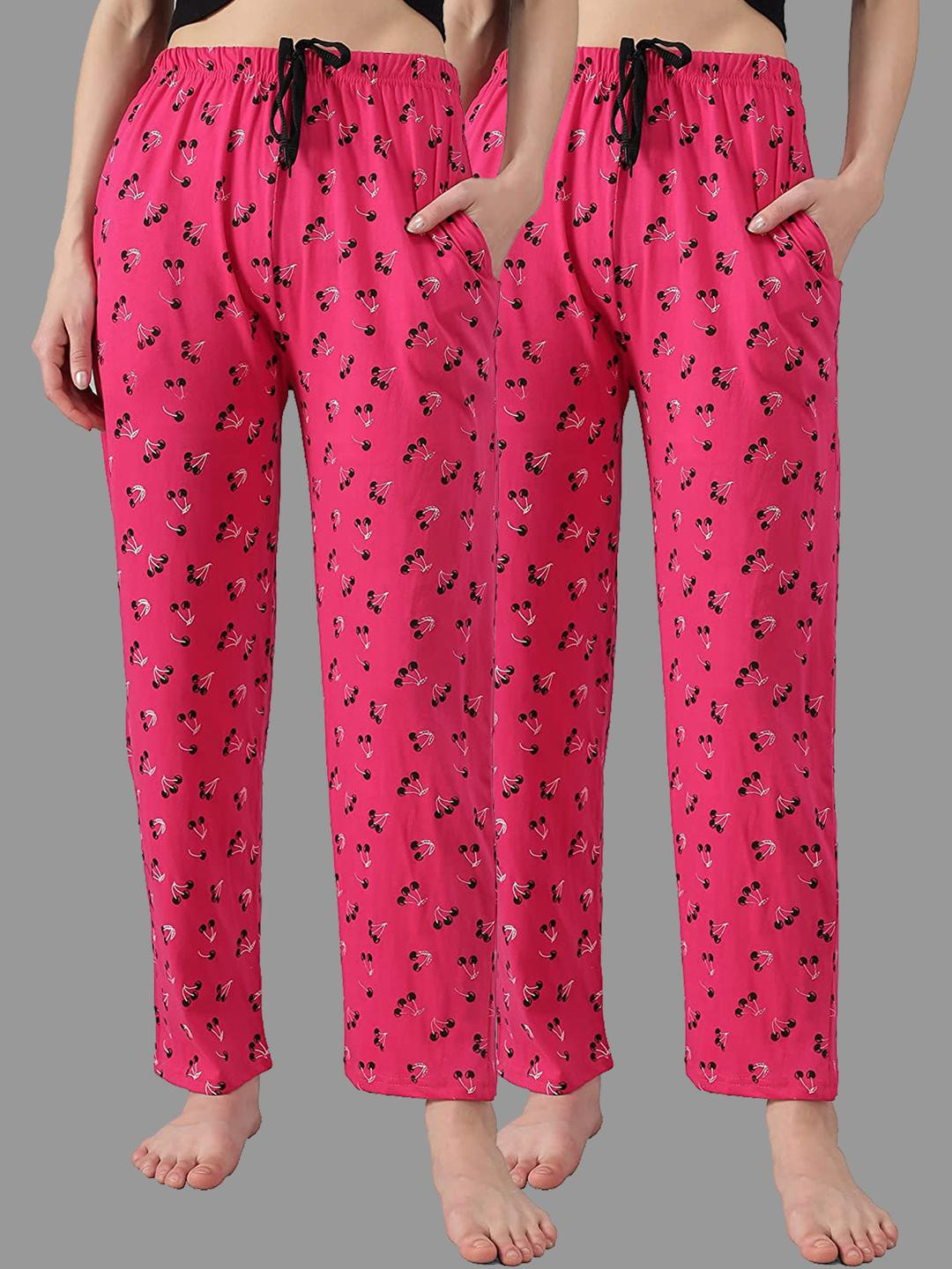 Women Pack Of 2 Relaxed-Fit Casual Wear Lounge Pants/Pyjama