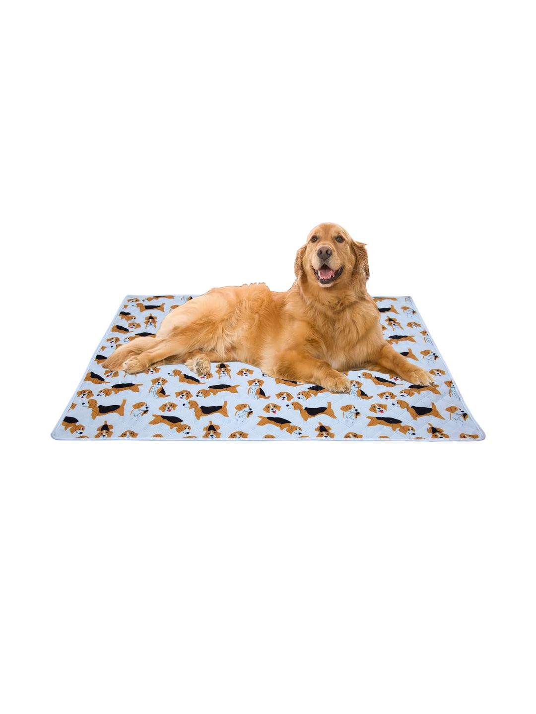AAZEEM Printed Cotton Soft Light Weight Mat for Pets