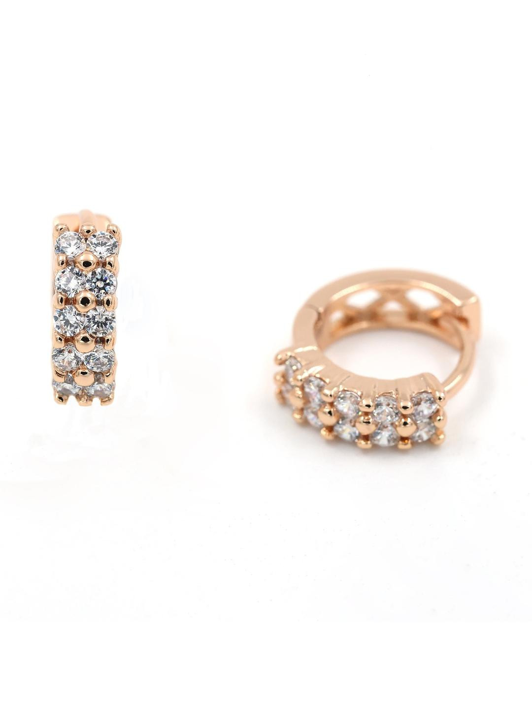 LOLO LePA Circular Cruzy Huggie Hoops Earrings