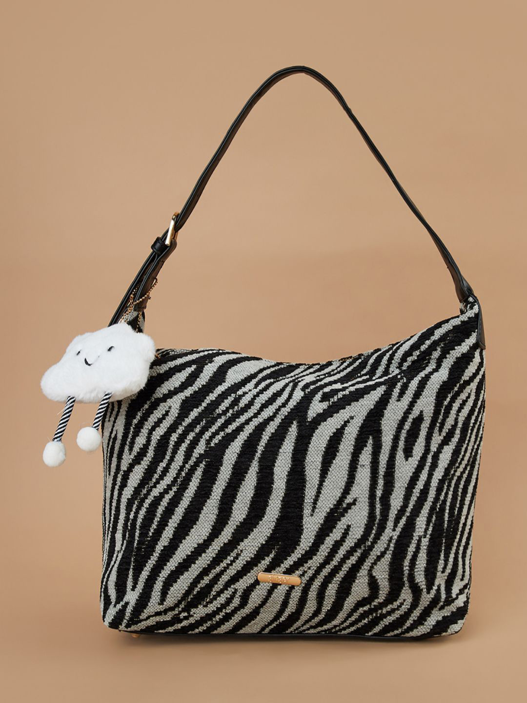 Ginger by Lifestyle Women Animal Structured Fringed Shoulder Bag