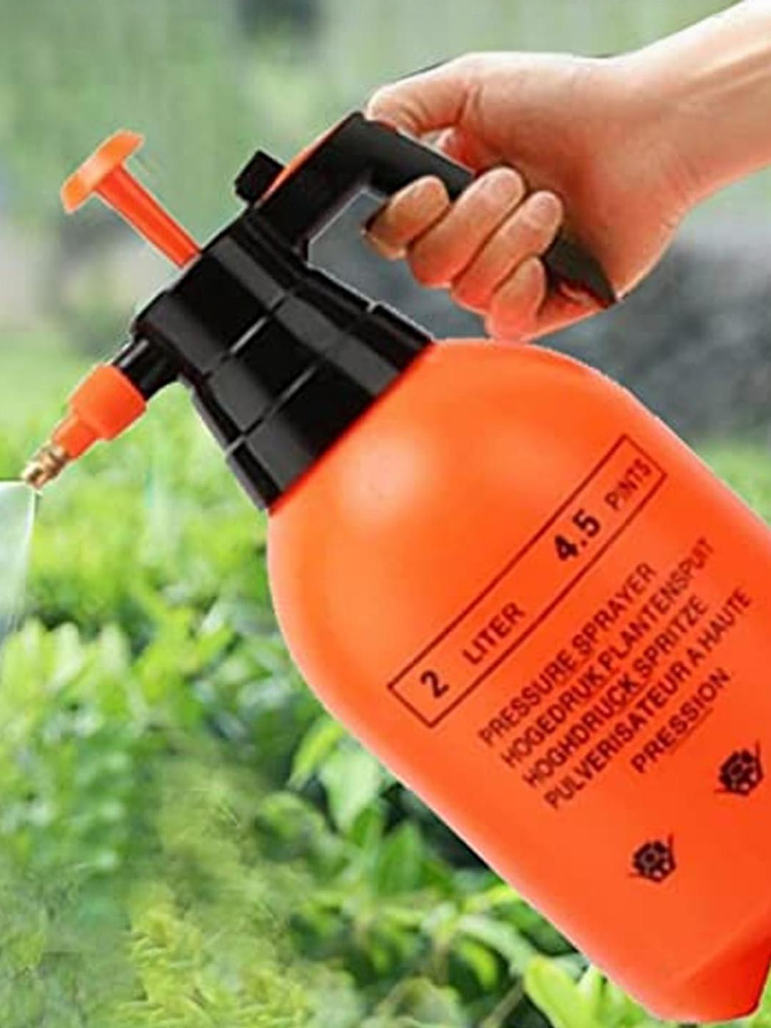 Go Hooked Green Pressure Water Pump Spray Bottle for Plants 2 LTR