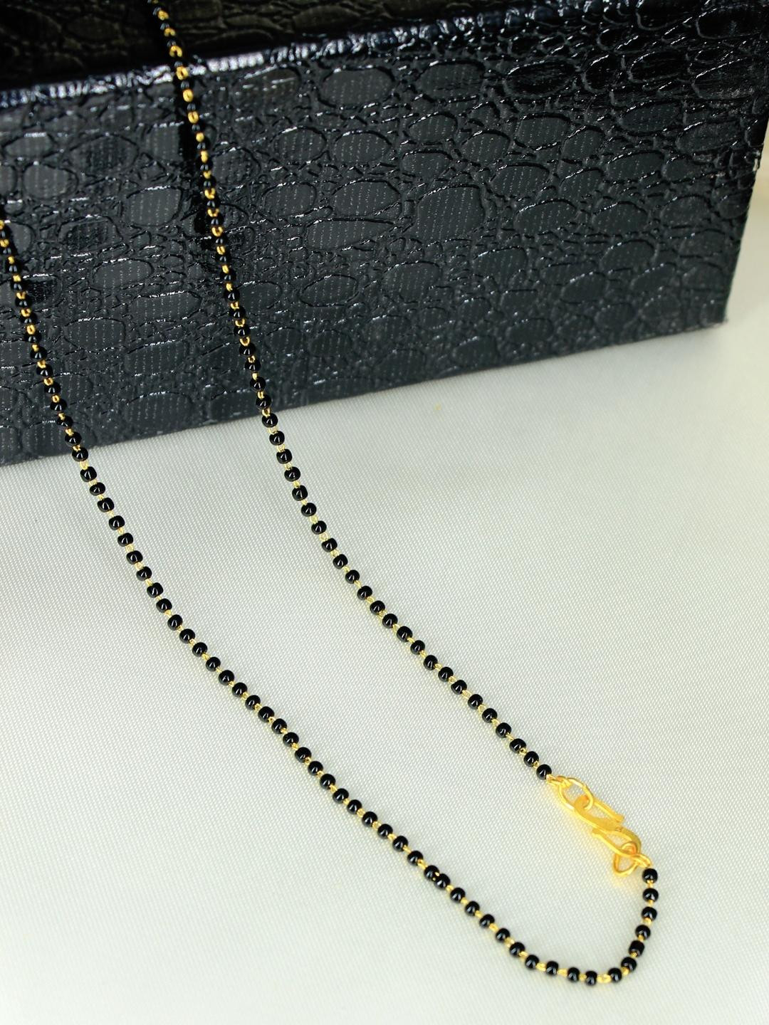 MERTIA JEWELS Women Black Mangalsutra Chain