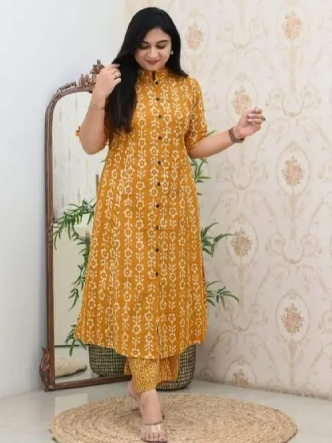 BRAVAL TEXTILE Women Yellow Kurta Sets