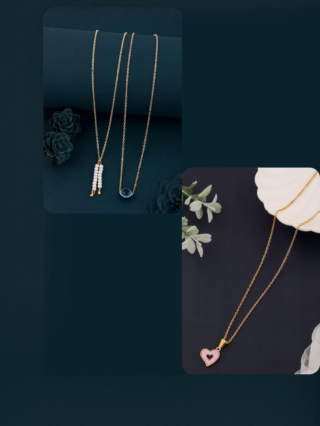 DressBerry Women Pink Necklace and Chains