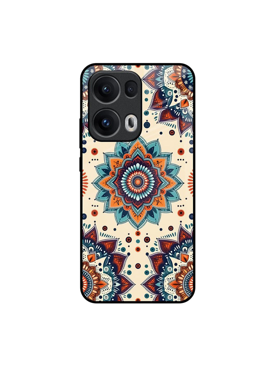 QRIOH Mandala Printed Oppo Reno13 Pro 5G Back Case Mobile Accessories