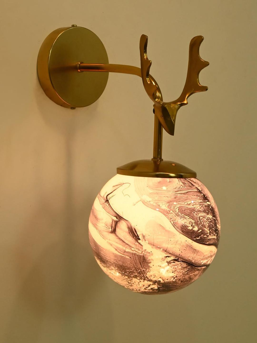 SOMIL Blue & Black Glass Decorative Wall Lamp