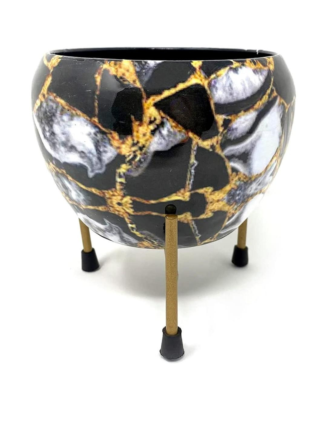 Inshreys Printed Indoor Planter with Metal Stand