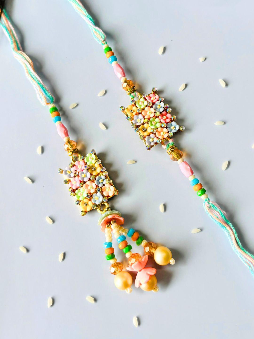 Sangria Unisex Set of 2 Multicolor Lumba Rakhi Set