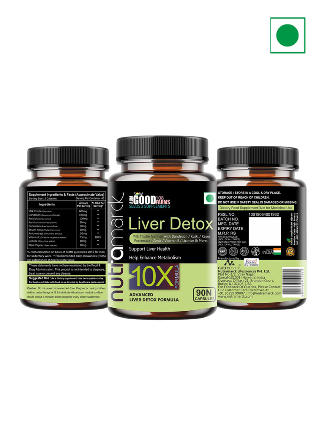 Nutramarck Liver Detox Capsules - 90 Capsules