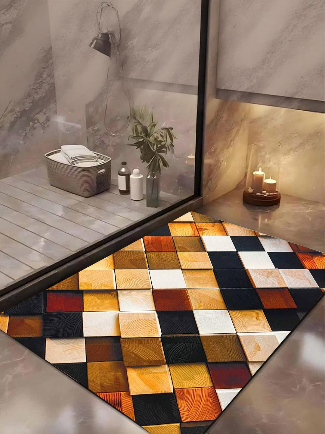 IVAZA Brown Silicone Bath Mat