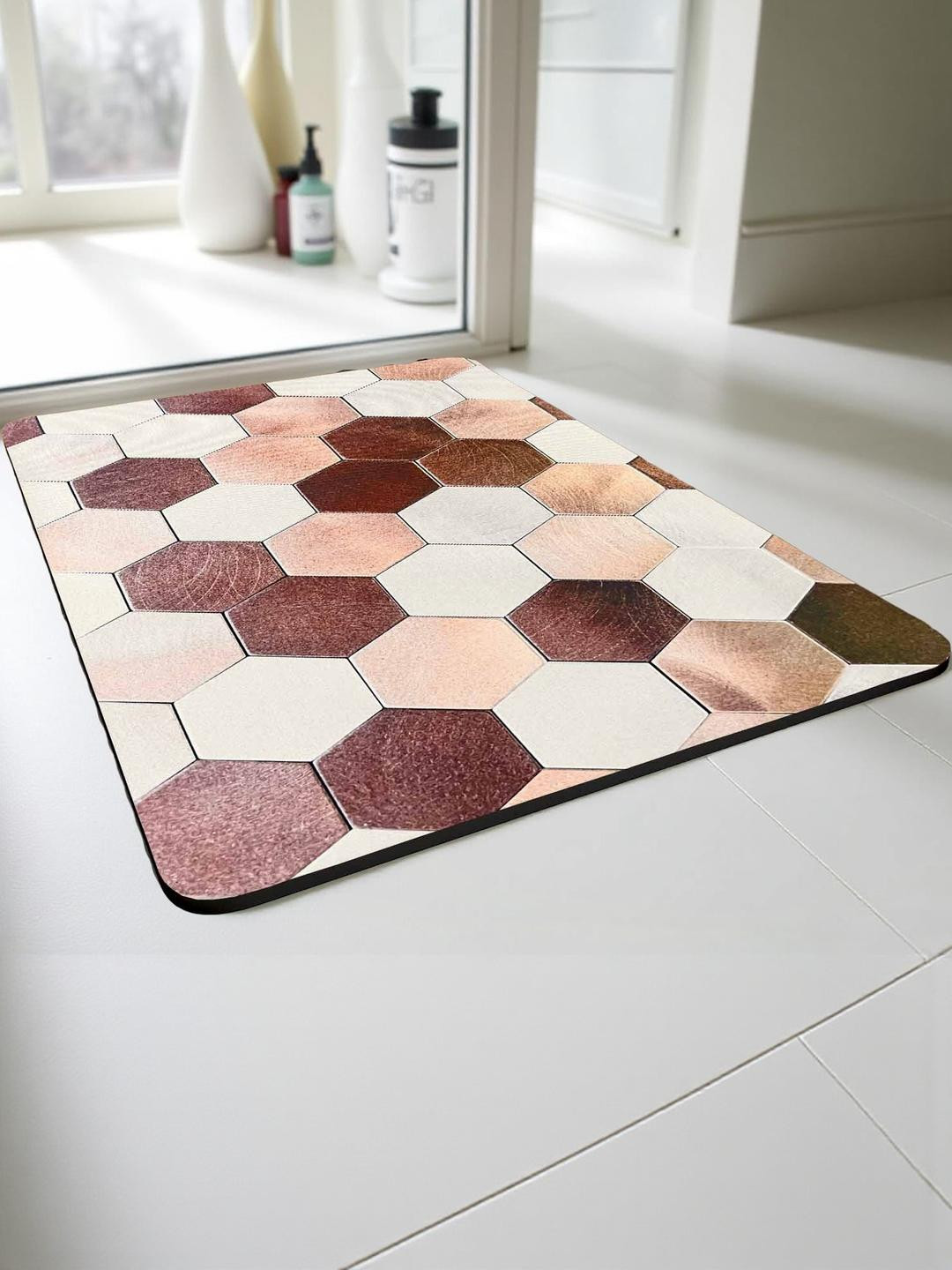 IVAZA Rose Gold Bath Rugs