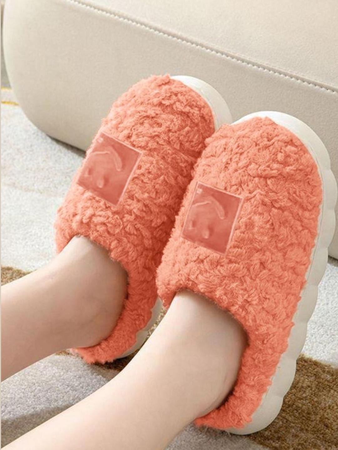 Drunken Women Winter Peach Room Slippers