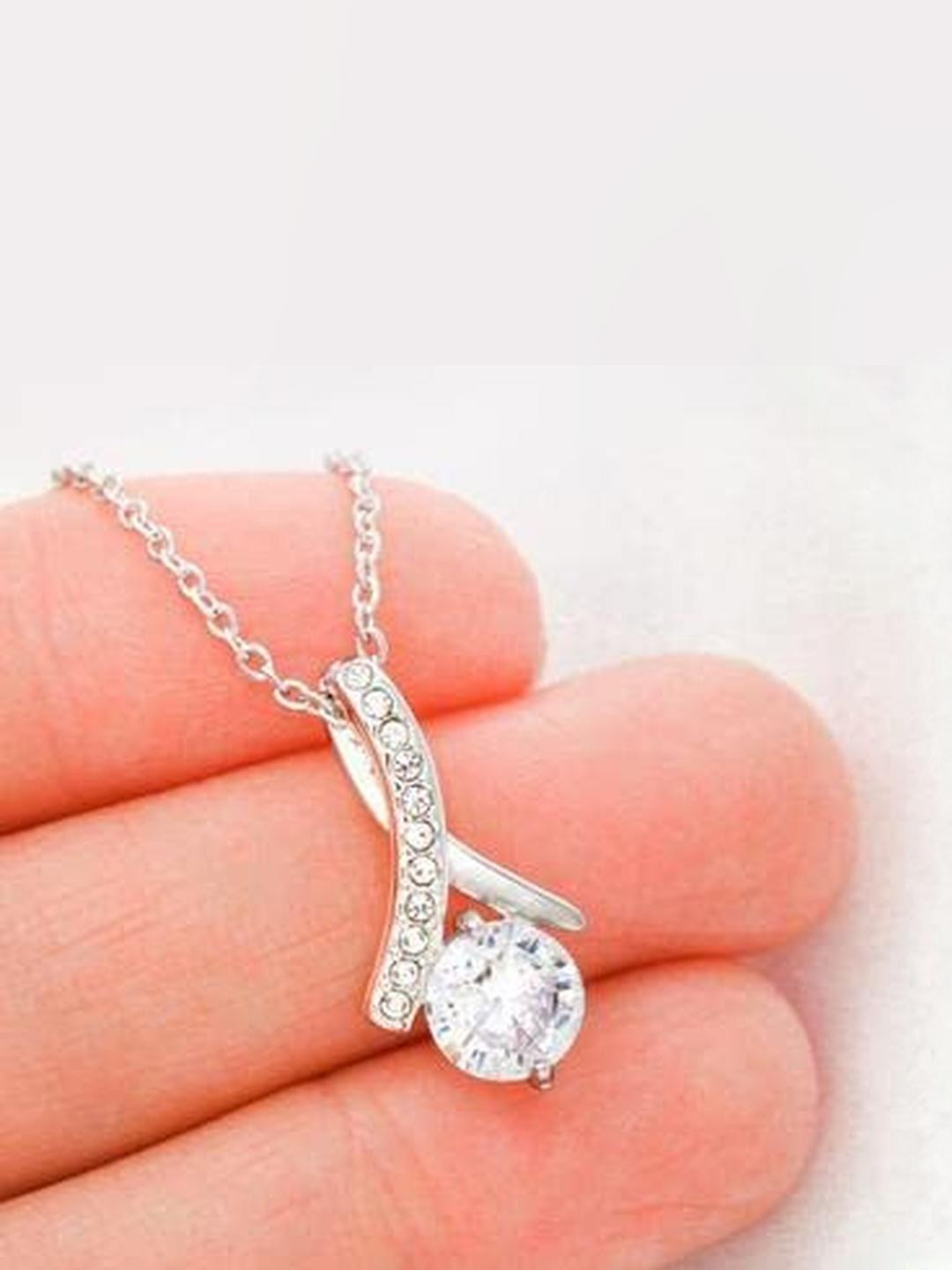 Silver Gift Wife Necklace, To My Love Love Necklace Gifts Alluring Beauty Necklace With Gift Box Fo