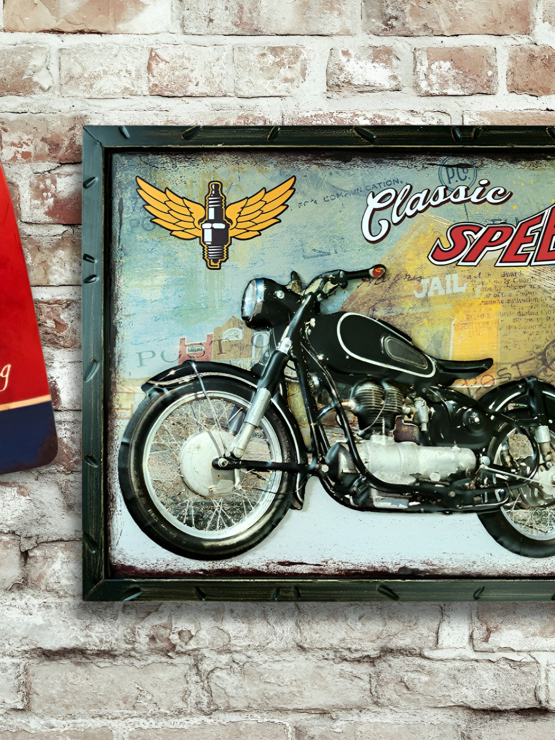 eazy wagon Black & Yellow Junak M10 Retro Wall Art