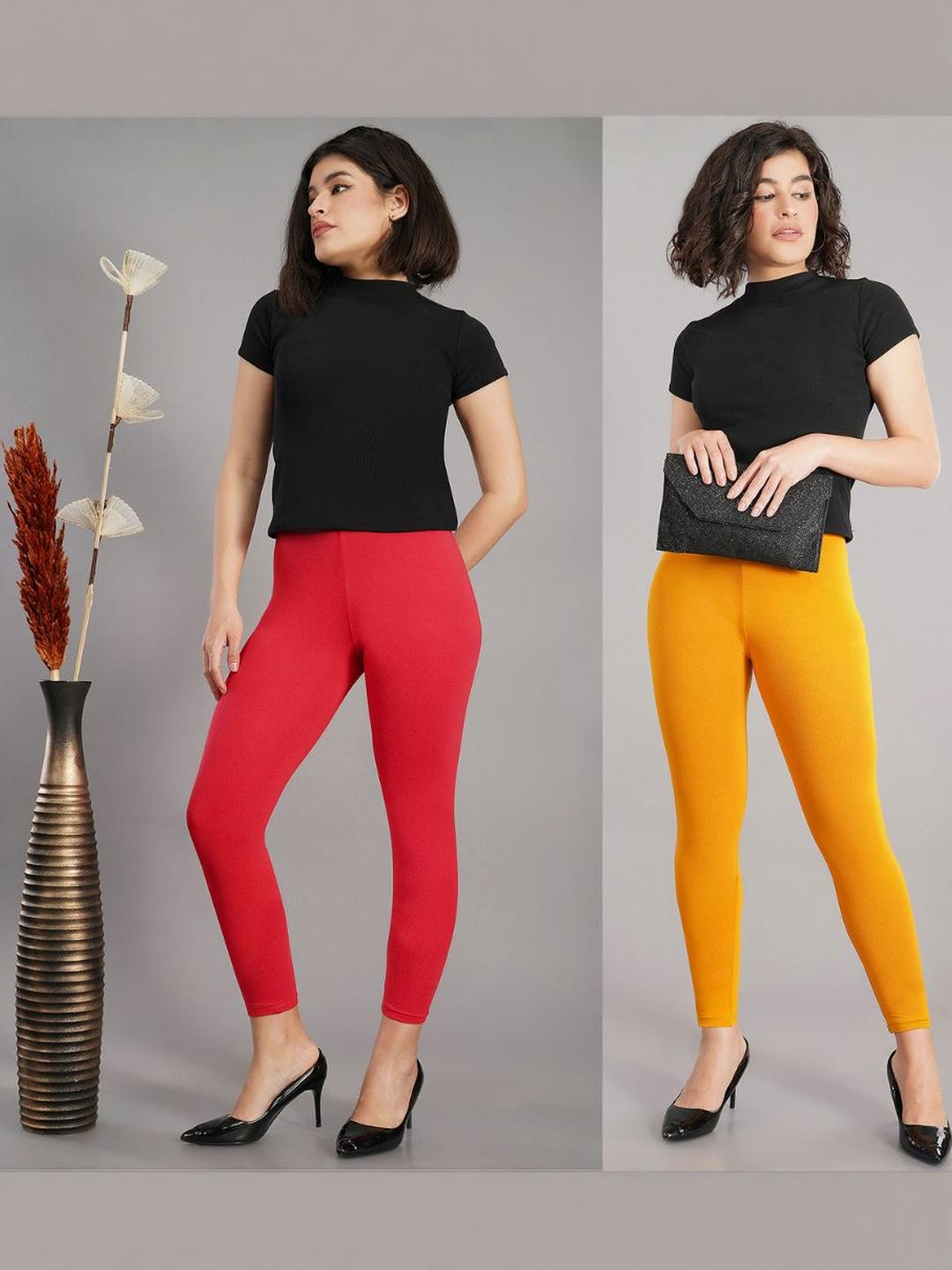 Pack Of 2 Ankle length leggings for womens