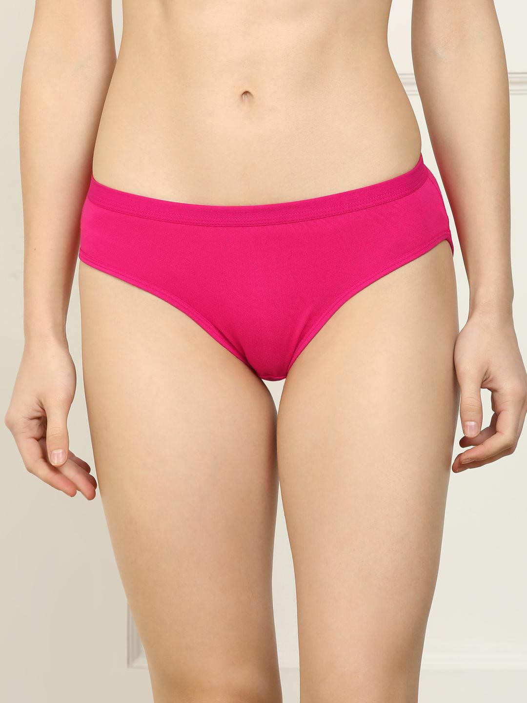 New stylish Yellow,Red,Blue,Red,Blue,Pink Cotton Silk Hipster Multicolor Panties Pack of 6