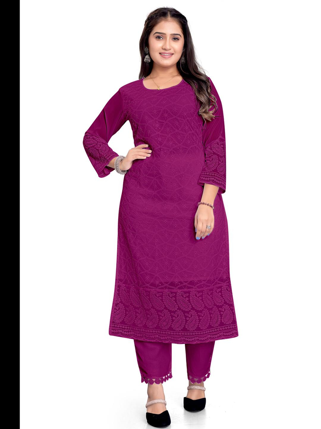 ZAZADIYA ENTERPRISE Women Purple Kurtis