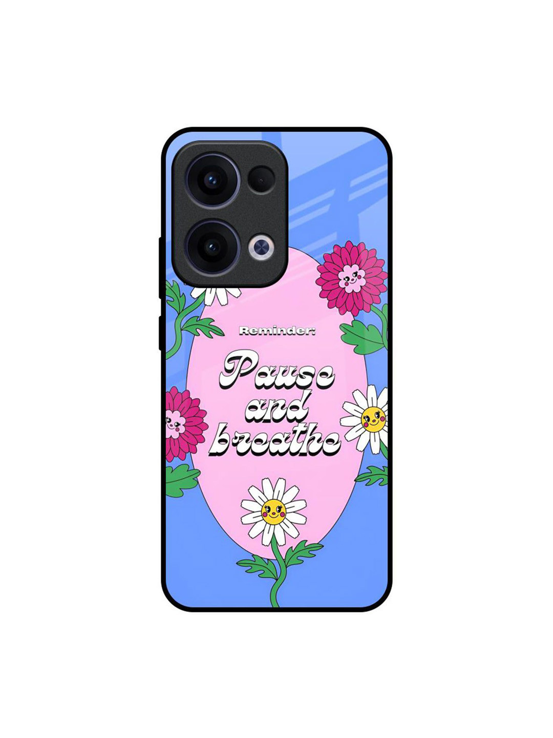 QRIOH Smell Like Floral Glass Case for Oppo Reno13 5G Back Case Mobile Accessories