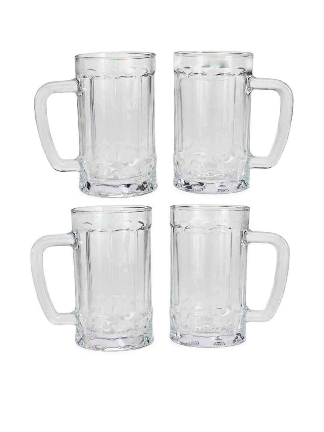 SOMIL 4 Pieces Transparent Food-Safe Beer Glass