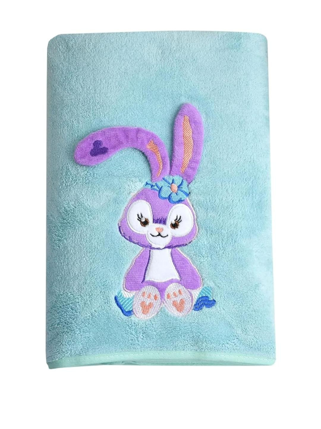 Cotton Bolls Textiles Mint Green Bunny Bliss Microfiber Bath Towel