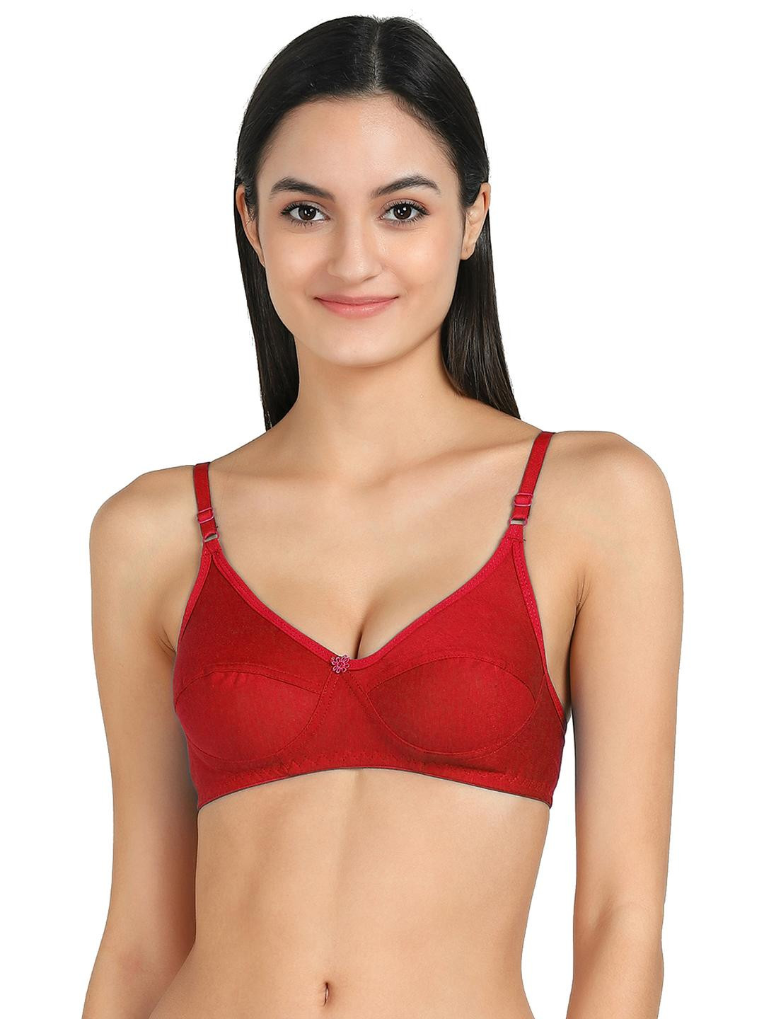 Women Cotton Red,Blue,Purple,Pink,Black Non Padded Non-Wired Lingerie Bra Sport wear Gym Crop Tank Top