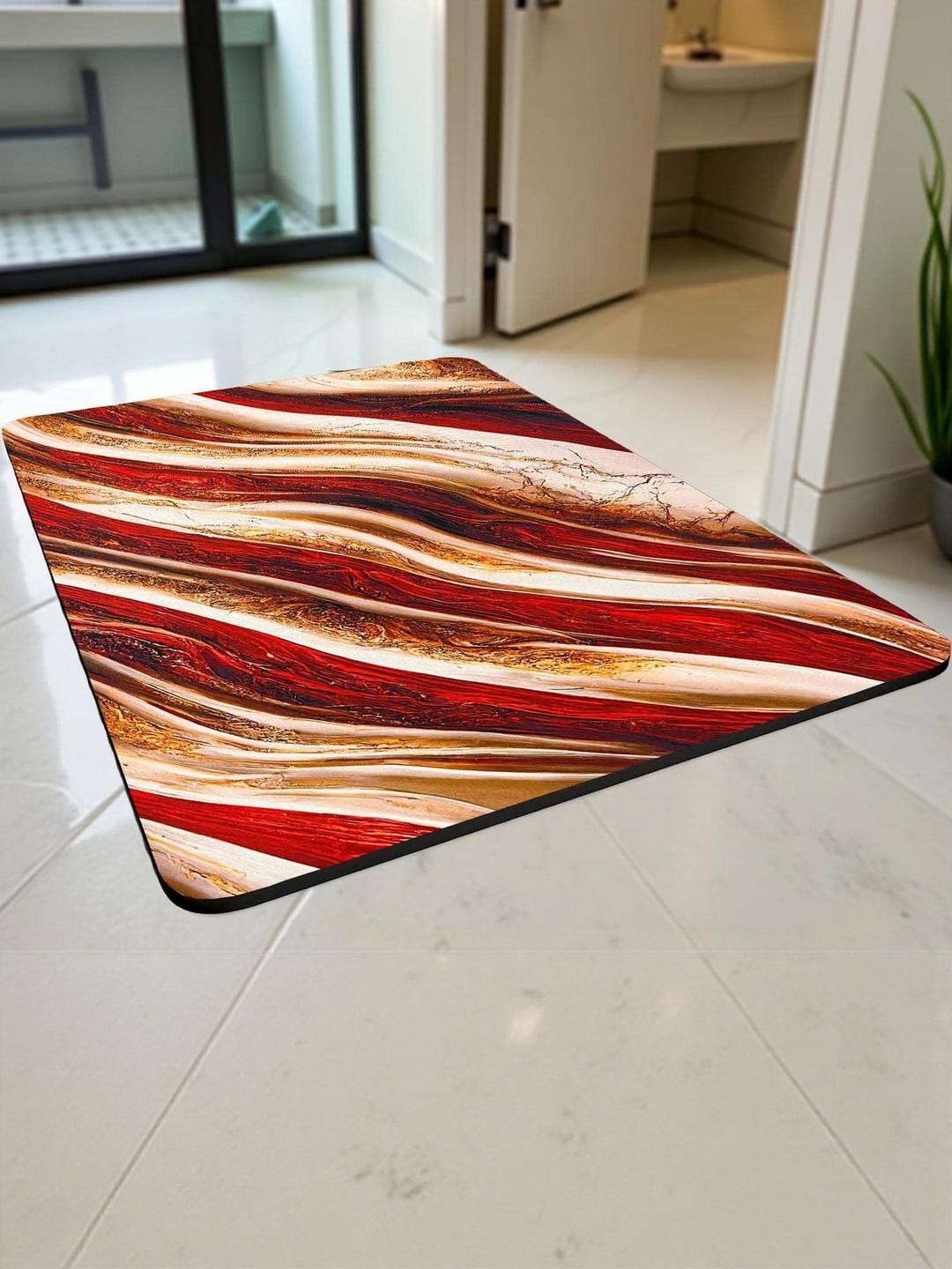 IVAZA Golden Brown Anti-Slip 550 GSM Bath Mat for Bathroom