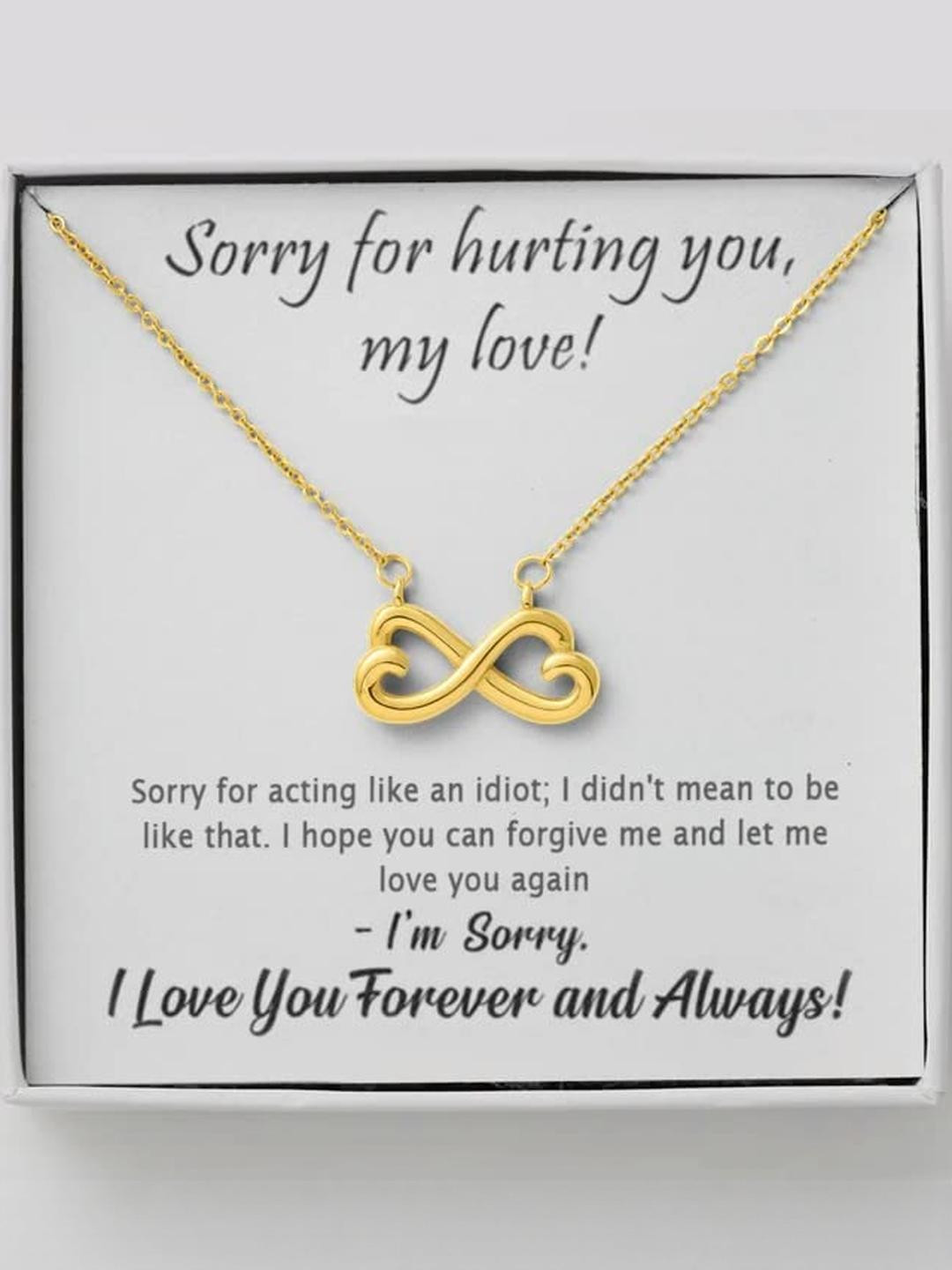 Sterling Silver Sentimental Sorry Gift for Girlfriend/Wife Female- | Necklace to Gift Women & Girls