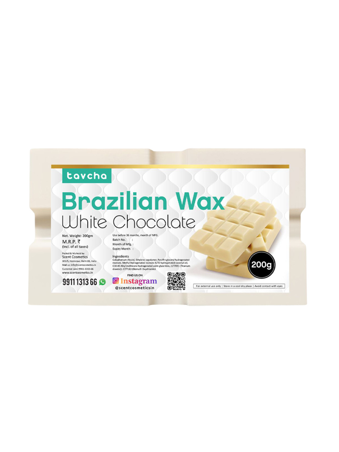 tavcha Brazilian White Chocolate Wax - 200 g