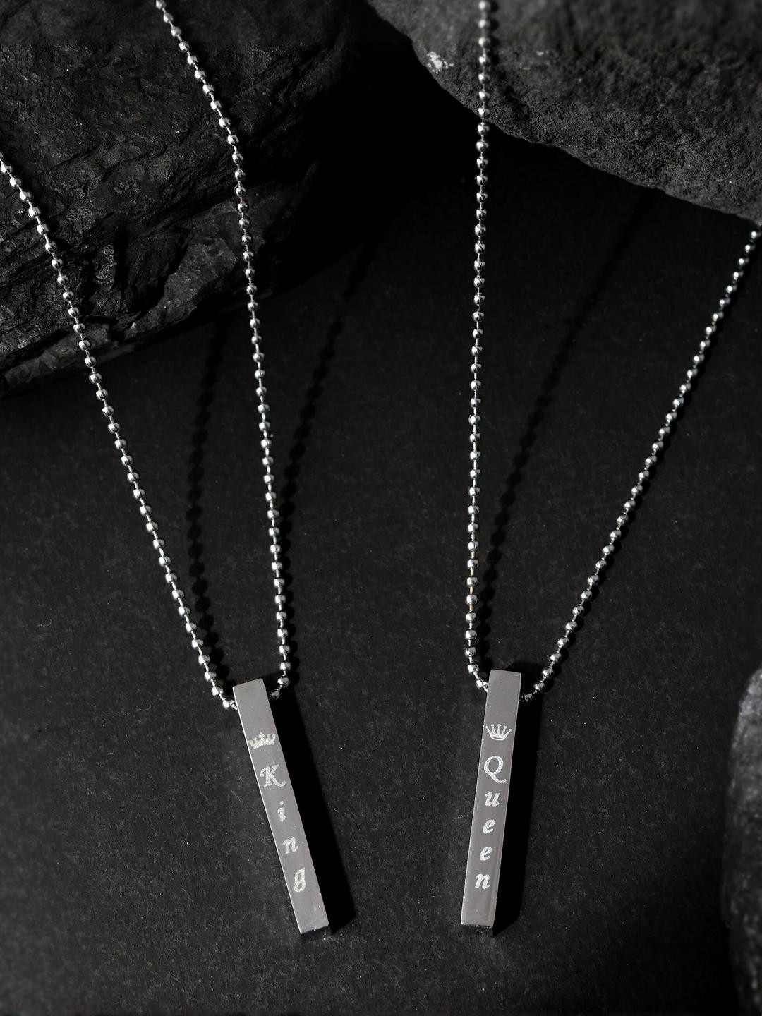 The Roadster Lifestyle Co. Set of 2 Silver Plated Couple Chain Set