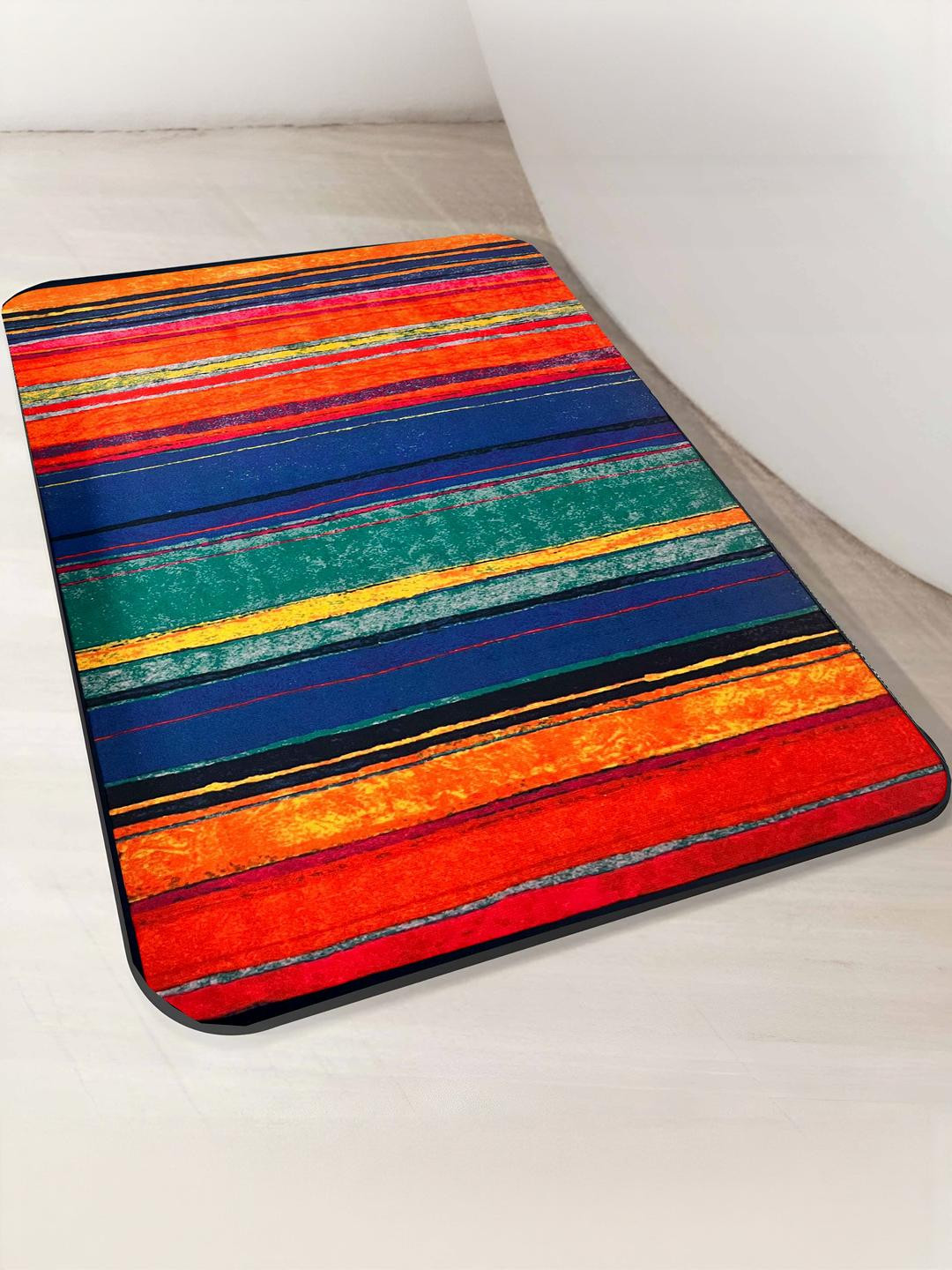 IVAZA Sunflower Yellow Geometric Patterned 600 GSM Bathmat