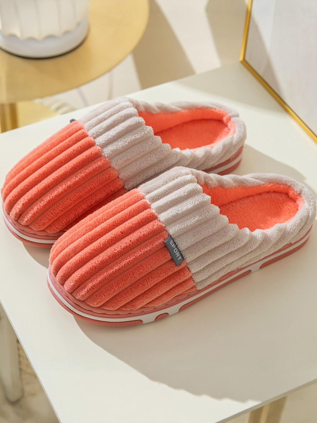 DRUNKEN Women Colourblocked Winter Caramel Room Slippers