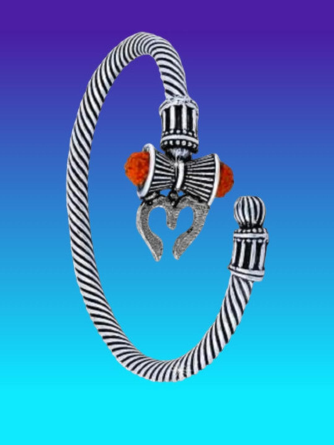 Dynamic Retail Global Men Bangle-Style Trishul Bracelet