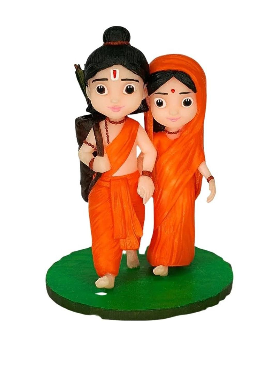 SSS SCULPTURE Orange Religious Idol Showpiece