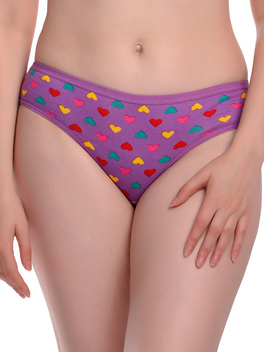 New stylish Purple,Red,Blue,Yellow,Green,Black Cotton Silk Hipster Multicolor Panties