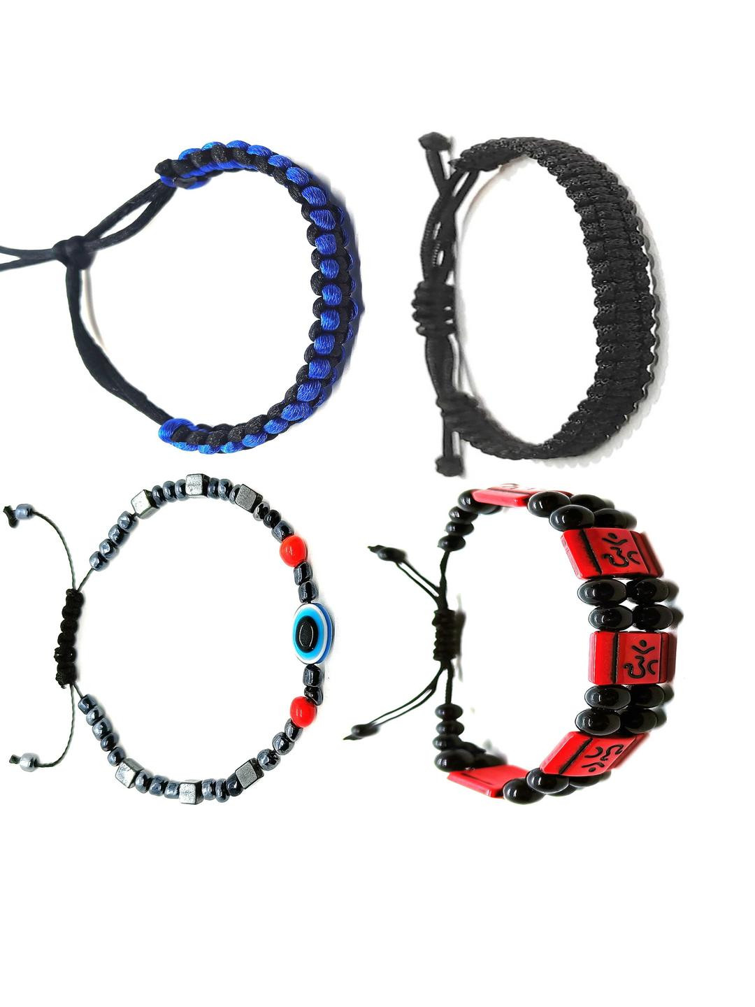 Dynamic Retail Global Men's Multicolor Macrame Braided Wraparound Bracelet