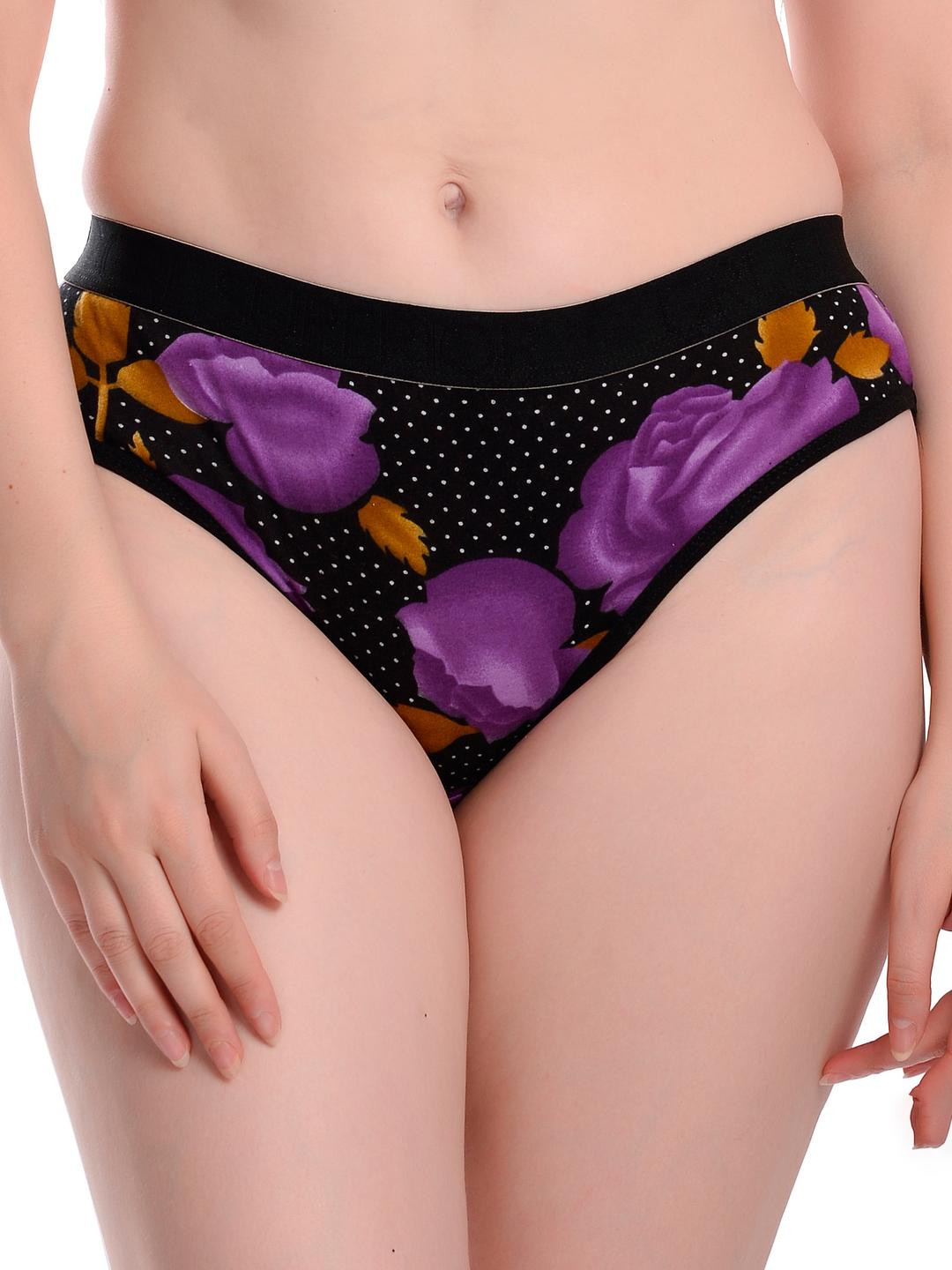 New stylish Purple Cotton Hipster Multicolor Panties Pack of 1