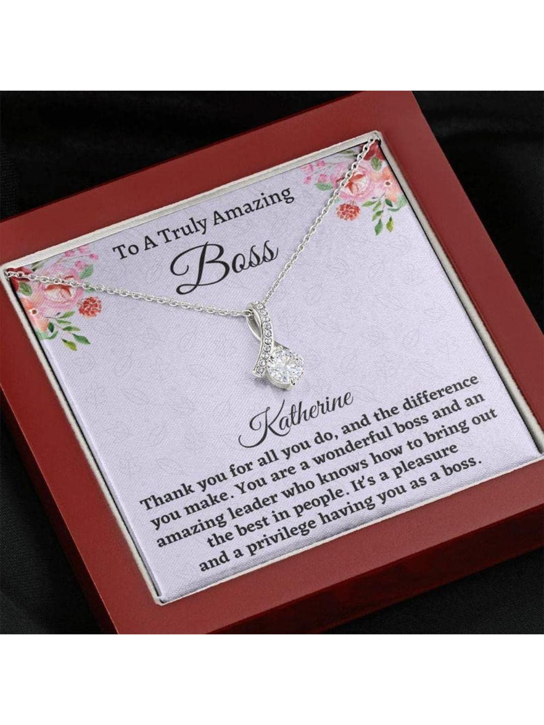 Silver Gift Boss Necklace Gift For Women Boss, Personalized Necklace, Boss Lady Gift, Appreciation