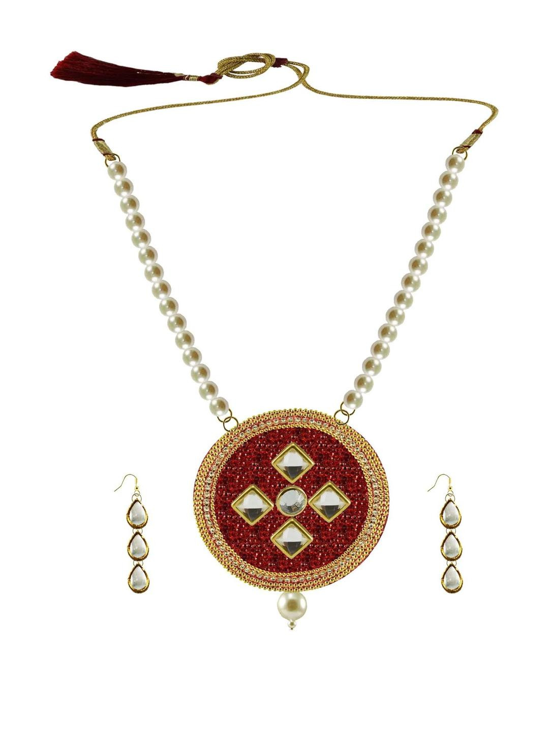 Vidhya Kangan Women Gold Plated Drawstring Closure Jewellery Set