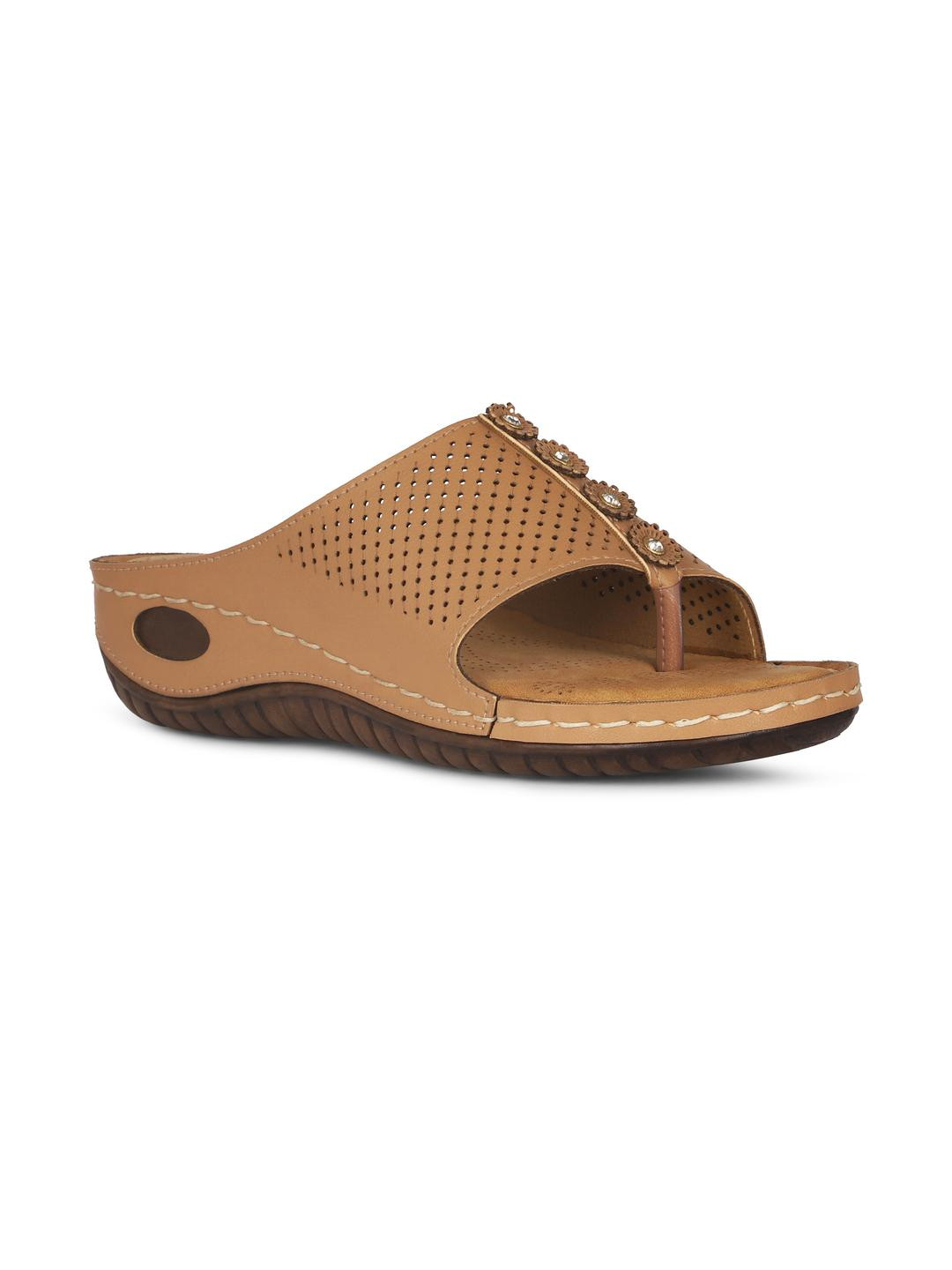 FEET FIRST Women Beige Sandals