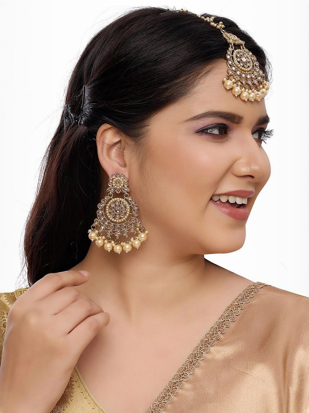 R A Enterprises Gold-Toned Alloy Gold-Plated Jewellery Set