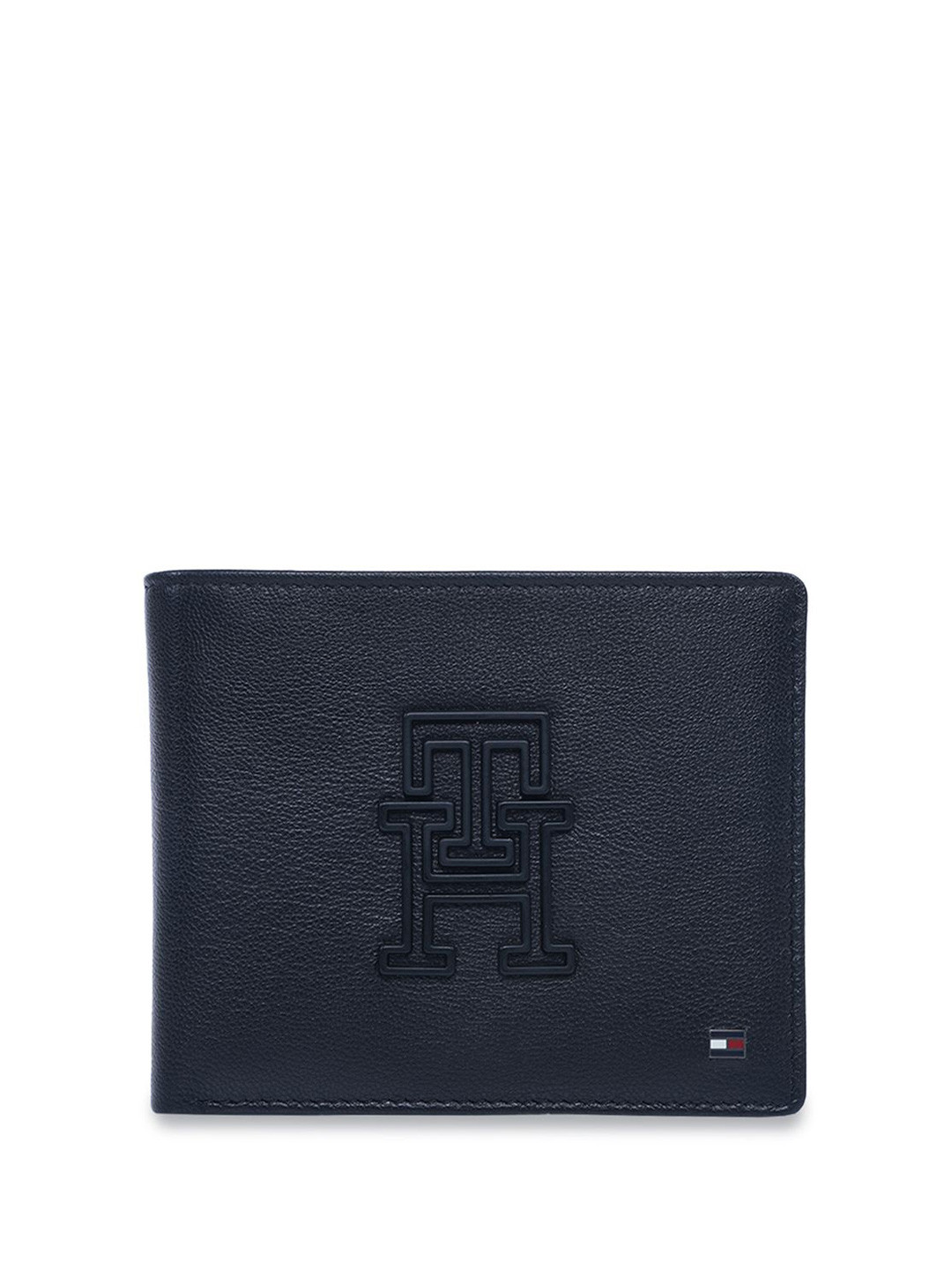 Tommy Hilfiger Moines Global Men Textured Leather Two Fold Wallet With RFID