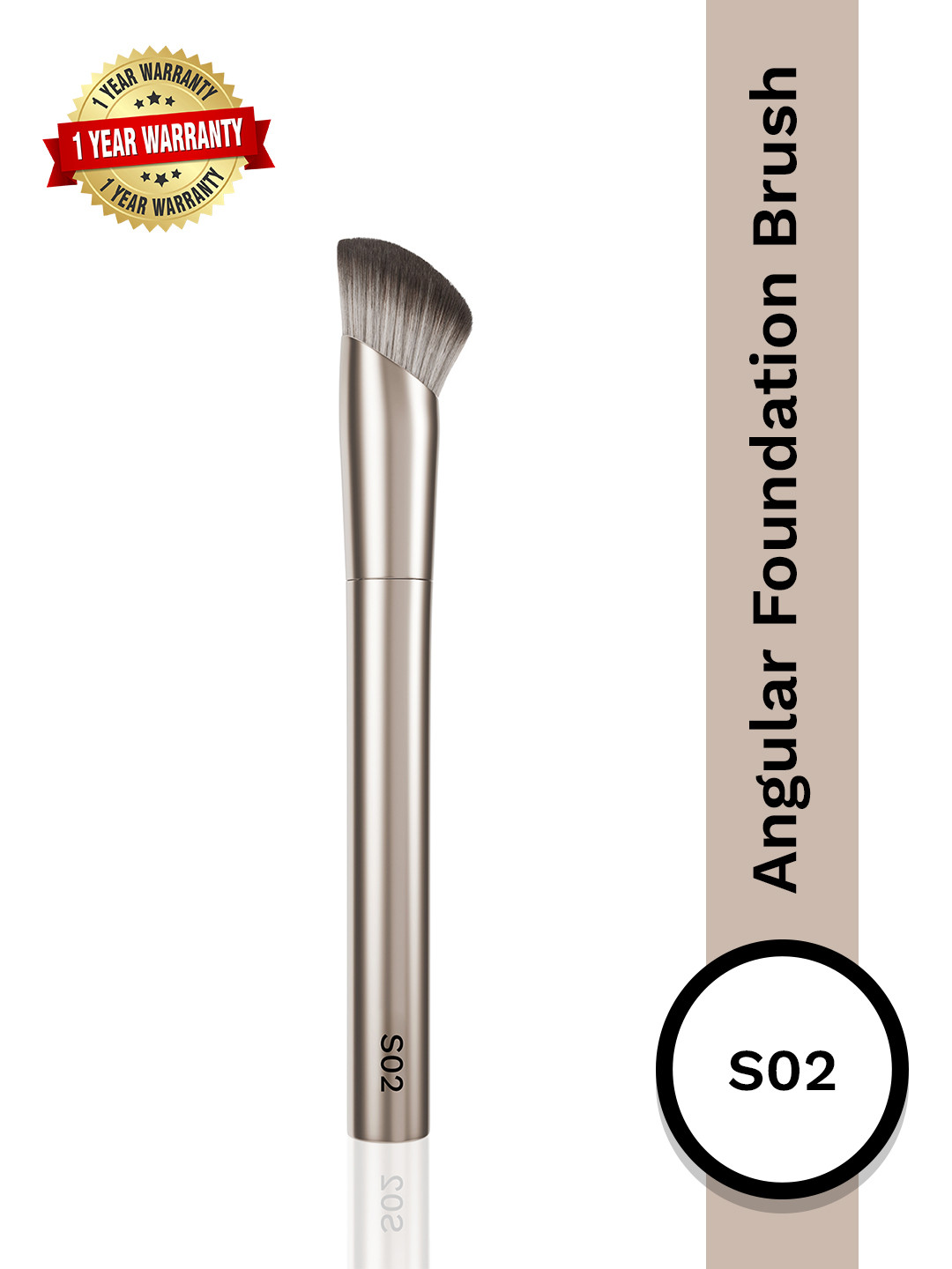PAC S02 Angular Foundation Brush - Rose Gold