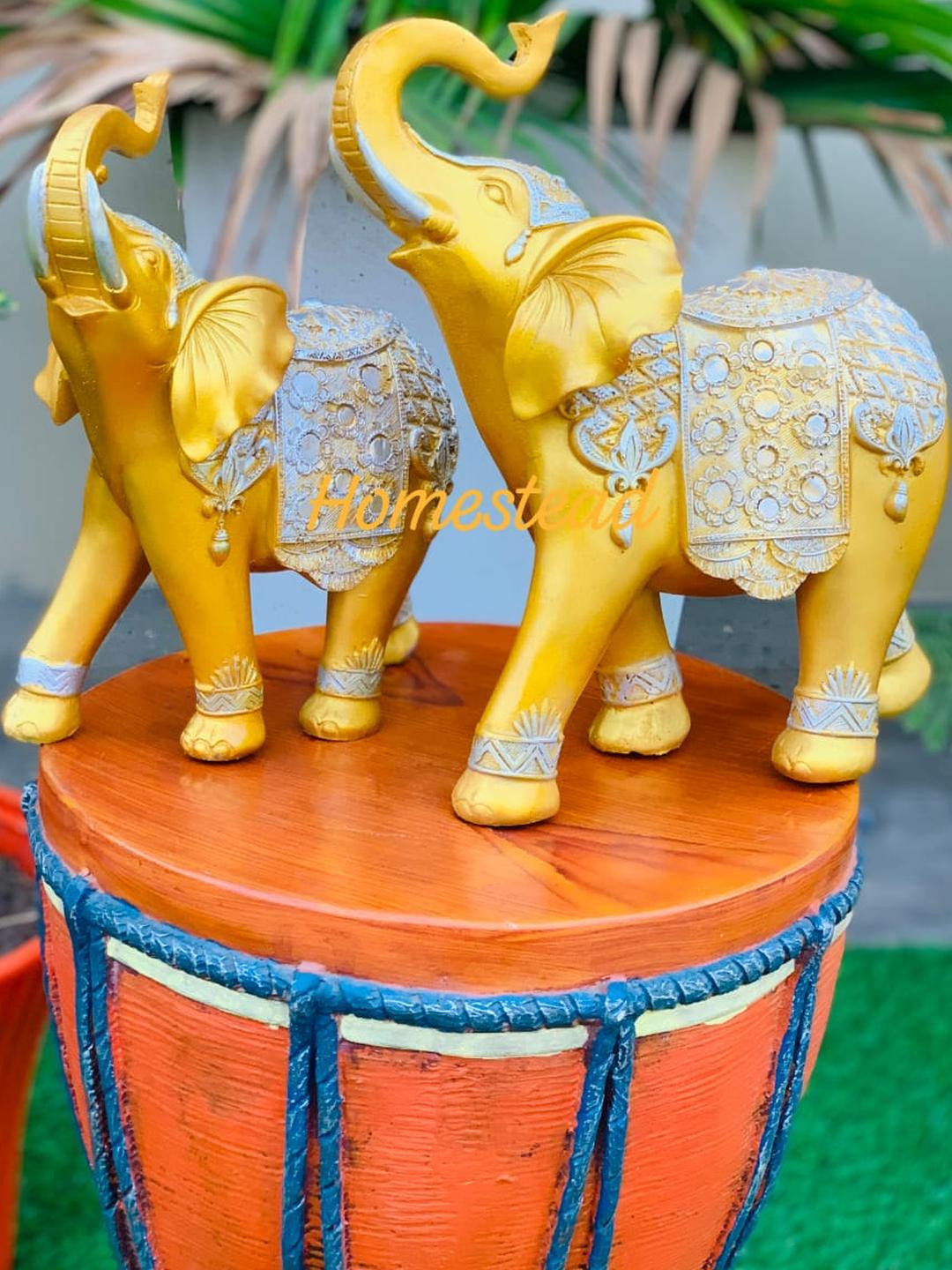 HOMESTEAD DECORE SOLUTION Elephant Figurine Showpiece