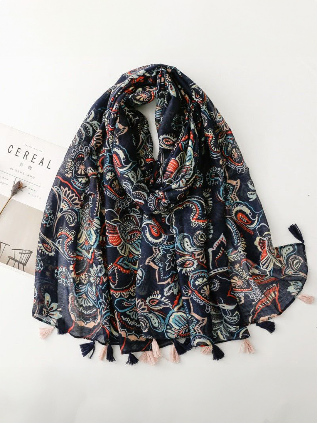 QUECY Women Ethnic Modif Printed Scarf