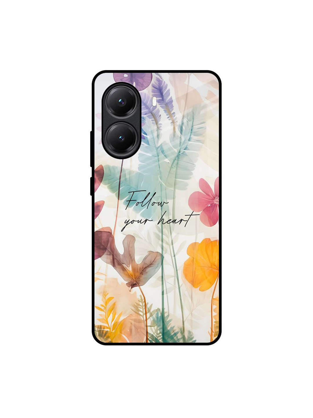 QRIOH Grace Garden Printed Poco X7 Pro 5G Glass Back Case Mobile Accessories